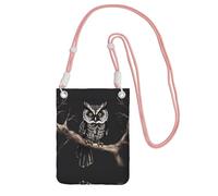 QHZLY Late Night Owl - Borsa a tracolla per cellulare, da donna, con tracolla regolabile, alla moda, comoda, rosa, Taglia unica
