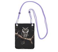 QHZLY Late Night Owl - Borsa a tracolla per cellulare, da donna, con tracolla regolabile, alla moda, comoda, Viola, Taglia unica