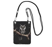 QHZLY Late Night Owl - Borsa a tracolla per cellulare, da donna, con tracolla regolabile, alla moda, comoda, Nero , Taglia unica