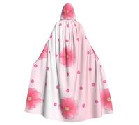 QHZLY Mantello con cappuccio per Halloween con garofano in fiore, costume cosplay per adulti, per feste in maschera, feste a tema, spettacoli teatrali