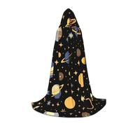 QHZLY Planet in the Dark - Mantello con cappuccio L per adolescenti, mantello lungo, per cosplay, travestimento, teatro, comic-con, carnevale, gioco di ruolo