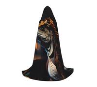 QHZLY Ronin iguana Mantello con cappuccio L per adolescenti Mantello lungo Cosplay Masquerade Stage Costume Comic-Con Carnevale Gioco di ruolo