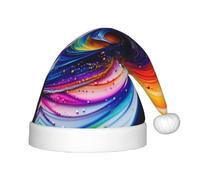 QHZLY Scribble art to the pap Holiday Santa Hat per bambini poliestere Fluffy Trim Cap accessorio costume