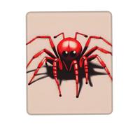 QHZLY Simpatico piccolo ragno rosso multi-formato bordo gomma mouse pad 7 x 8.6 pollici per ufficio gioco studio scrivania computer portatile console