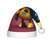 QHZLY Smart robot Holiday Santa Hat per bambini poliestere soffice Trim Cap accessorio costume
