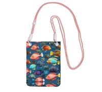 QHZLY Submarine reef fish - Borsa a tracolla per cellulare, con tracolla regolabile, da donna, alla moda, comoda, rosa, Taglia unica