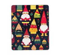 QHZLY Tappetino per mouse con Babbo Natale con cappello lungo, bordo in gomma, multicolore, 25,4 x 30,5 cm, per ufficio, gioco, studio, scrivania, console portatile