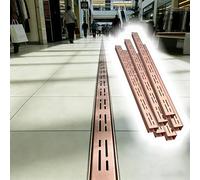 QHZYMX Canale di Scarico 6 Canali di Drenaggio per Driveway, per Piscine Commerciali patii/passerelle, Carico 1 Tonnellata/2000 Libbre, System A Trincea con Griglia(6pcs Gold,100x10X5cm/39.4x3.9x2in)