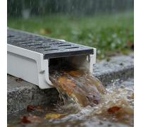 QHZYMX Canale di Scarico Canale di Drenaggio per Acque Piovane Tagliabile, System Trincee Versatile Scuola/parcheggio, 'Acqua Fai da Te Adatto A Calcestruzzo/Cemento(100x10x10cm/39.4x3.9x3.9in)