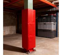 QHZYMX Cuscino Per Palo Di Basket Cuscino Colonna Seminterrato H 152 182 Cm, Imbottitura Pali Quadrati, Tappetino Basket canestro Pallavolo, Cuscinetti Di Supporto Aste Resistenti(H 182cm red,5x5cm)