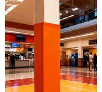 QHZYMX Cuscino Per Palo Di Basket Imbottitura Avvolgente Palo 183 Cm Per Centro Commerciale, Grandi Coperture Protettive Per Aste, Tappetino Morbido In PVC Per Pilastri(Orange 183cm,43x43cm pole)