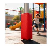 QHZYMX Cuscino Per Palo Di Basket Imbottitura Porta Basket H 120 Cm Palo Quadrato, Colonna Autoadesiva, Pali Esterni, Asta Di Supporto Per Garage Per Tutte Le Stagioni(Red,H 120CM_28X28CM)