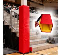 QHZYMX Cuscino Per Palo Di Basket Supporto Palo Quadrato Esterni H 105 135 165 Cm, Cuscinetti Palo Basket Resistenti Adatti, Cuscino Colonna Di Supporto Asta Garage Tutte(H 165cm Red,17.5x17.5cm)