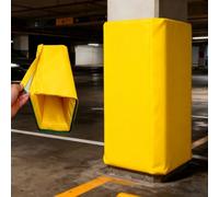 QHZYMX Cuscino Per Palo Di Basket Tappetino Di Supporto Palo Garage H 122 Cm, Cuscinetto Protettivo Anticollisione Auto, Imbottitura Sicurezza Pali Ad Alta Resistenza(122cm yellow,23x23cm)