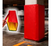 QHZYMX Cuscino Per Palo Di Basket Tappetino Di Supporto Palo Garage H 122 Cm, Cuscinetto Protettivo Anticollisione Auto, Imbottitura Sicurezza Pali Ad Alta Resistenza(122cm Red,21.5x21.5cm)