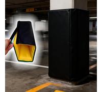 QHZYMX Cuscino Per Palo Di Basket Tappetino Di Supporto Palo Garage H 122 Cm, Cuscinetto Protettivo Anticollisione Auto, Imbottitura Sicurezza Pali Ad Alta Resistenza(122cm black,25x25cm)