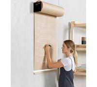 QHZYMX Distributore di Carta Kraft A Parete Porta Rotolo di Carta Kraft, Dispenser E Taglierina da Parete, Porta Carta da Macellaio con Rotolo di Carta 50 Metri, Espositore(Black,Width 90cm/35.4in)