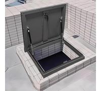 QHZYMX Grande Piastra di Accesso al Tetto del Lucernario Commerciale, Coperchio di Uscita per Scale della Soffitta con Asta di Supporto Idraulica(20x38in/50.8x96.5cm)