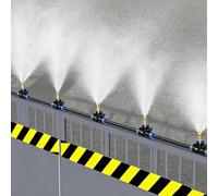 QHZYMX Kit di irrigazione a Sprinkler Kit di Raffreddamento A Nebbia Esterni, Systems Irrigazione Automatica con Ugelli Atomizzatori A T, Impianto Nebulizzazione Giardino Facile Installare | 20m-65.6ft