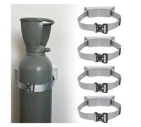 QHZYMX Supporto per Bombola del Gas 1 2 3 4 5 Confezione Supporto per Bombola di Azoto Grigio, Supporto Universale per Bombola di Gas in ABS per Bombola da 8" di Diametro(4 Set)
