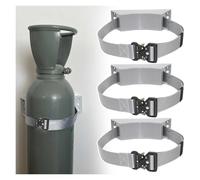 QHZYMX Supporto per Bombola del Gas 1 2 3 4 5 Confezione Supporto per Bombola di Azoto Grigio, Supporto Universale per Bombola di Gas in ABS per Bombola da 8" di Diametro(3 Set)