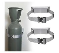 QHZYMX Supporto per Bombola del Gas 1 2 3 4 5 Confezione Supporto per Bombola di Azoto Grigio, Supporto Universale per Bombola di Gas in ABS per Bombola da 8" di Diametro(2 Set)