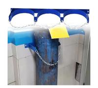 QHZYMX Supporto per Bombola del Gas Supporto A Parete per Bombola di Gas in Acciaio, Supporto per Bombola di Azoto Industriale con Catena di Sicurezza, Supporto per Bombola di Propano(3 Bottles)