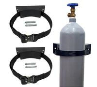 QHZYMX Supporto per Bombola del Gas Supporto Fisso per Bombole di Gas da 2 Pezzi, Supporto da Parete per Bombole di Ossigeno Industriale per Roulotte/ambulanze/Case di Cura(Black 2pcs)