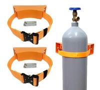 QHZYMX Supporto per Bombola del Gas Supporto Fisso per Bombole di Gas da 2 Pezzi, Supporto da Parete per Bombole di Ossigeno Industriale per Roulotte/ambulanze/Case di Cura(Orange 2pcs)
