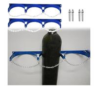 QHZYMX Supporto per Bombola del Gas Supporto per Bombola di Gas A Parete Doppia, Confezione da 2, Supporto per Bombola di Gas Commerciale per Laboratori, Supporto per Bombola di Ossigeno(3 Bottles)