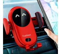 Qi 15 W supporto per telefono da auto, caricabatterie wireless a induzione, blocco automatico intelligente, supporto per caricabatterie da auto wireless, supporto per presa d'aria, per iPhone 15 14 13