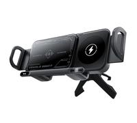 Qi Car Charger Mount - Adjustable Vent Clip, Foldable Phone Cradle, Wireless Charging Dock | Automotive Truck SUV RV Sedan Holder, Navigation Device Support, Driver Travel Asential, Men Women