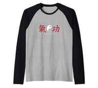 Qi Gong - Chinese Energy Meditation Qigong Yin Yang Maglia con Maniche Raglan