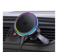 Qi2.2 25 W Mag-Safe - Caricatore da auto con ricarica rapida TEC e ventola di raffreddamento senza fili, supporto magnetico per telefono con adattatore da 65 W per iPhone 17-12 Series, Pixel 10 Pro XL