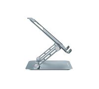 Conceptronic THANA10G - Supporto pieghevole per computer portatile, regolabile in altezza, colore: grigio, alluminio, 43