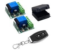 QIACHIP 433 Mhz DC 12V 1CH Interruttore di controllo remoto Wireless Modulo ricevitore relè RF con 1 trasmettitori, interruttore radio a 1 canale Telecomando fai da te