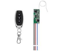 QIACHIP 433 MHz RF relè telecomando 3,7V Mini interruttore motore 12V DC radio controller ricevitore Modulo con trasmettitore per tende elettriche/serrature,avanti/indietro