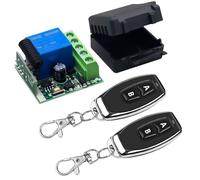 QIACHIP 433 Mhz Universal Interruttore di controllo remoto DC 12V 1CH wireless Modulo ricevitore relè RF con 2 trasmettitori Telecomando fai da te