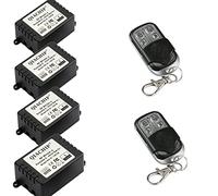 QIACHIP 433mhz DC 12V Interruttore Telecomando senza fili Ricevitore 1 Canale, Interruttore di Ritardo Temporizzatore Controllo Remoto RF Modulo Relè con 2 trasmettitore per Cancello