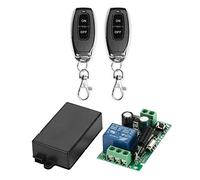 QIACHIP 433MHz Interruttore con Telecomando 220V Relè Radiocomando 1 canali | ricevente radio universale,Interruttore della luce,Controllo Remoto Wireless Modulo 10A,Con 2 Trasmettitori pulsante on off