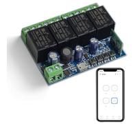 QIACHIP Ewelink Smart rele wifi contatto pulito 12V 4 canale Modulo | Pulsante wifi,Vocale Timer,Impulsi/Autobloccante,mini interruttore apricancello,Alexa/Google Home,intelligenti telecomandate