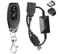 QIACHIP Interruttore USB,Cavo USB Interruttore on/off Telecomando,3,6V,12V,24V CC, RF 433 mhz ricevitore con trasmettitore per cuffie USB, lampade da scrivania USB, ventilatori USB e strisce LED