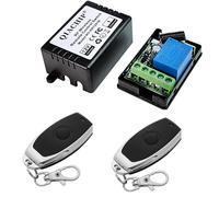 QIACHIP Interruttore Wireless Telecomandato 433MHz DC12V 1CH Modulo Relè | Kit trasmettitore ricevitore RF, relè 10A contatti privi di potenziale, funzione momentanea, per cancello e elettroserratura