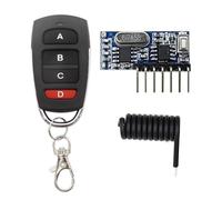 QIACHIP RX480E 4 Canali Radio Relè 433 MHz Modulo Wireless Trasmettitore e Ricevitore Circuit Uscita Link Kit con 1527 Codice apprendimento Telecomando per Arduino