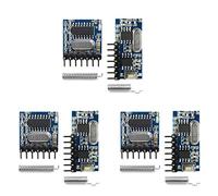 QIACHIP rx480e Radio 433mhz RF Transmitter Module Senza Fili Trasmettitore e Ricevitore Modulo Wireless 4 Canali con Antenna per Telecomando Arduino