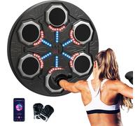 QIAKEFE Macchina da boxe musicale, dispositivo da parete intelligente, macchina da boxe con connessione Bluetooth intelligente per l'allenamento a casa bambini/adulti (nero)