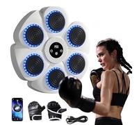 QIAKEFE Macchina da boxe musicale,Macchina da boxe con connessione Bluetooth intelligente,9 velocità Music Boxing Machine,Conteggio Auto,Boxe da parete,Gioco di Boxe per bambini adulti in Famill Gym