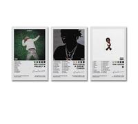 Qiamenu 3 Poster su Tela Con Copertina di Album di Ken Carson - Decorazione da Parete per la Stanza, Stile Vintage Rapper Music, 20 x 30 cm, 3 Pezzi, Stile 7