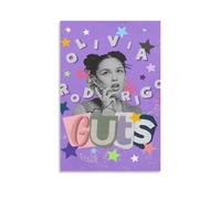 Qiamenu Poster di Olivia Rodrigo Guts con copertina di album musicali, poster per stanza, decorazione artistica da parete per camera da letto, 30 x 45 cm
