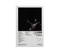 Qiamenu Poster di Travis Scott Music, copertina di album vintage rapper, poster musicali, per stanza, decorazione artistica da parete per camera da letto, 40 x 60 cm